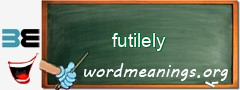 WordMeaning blackboard for futilely